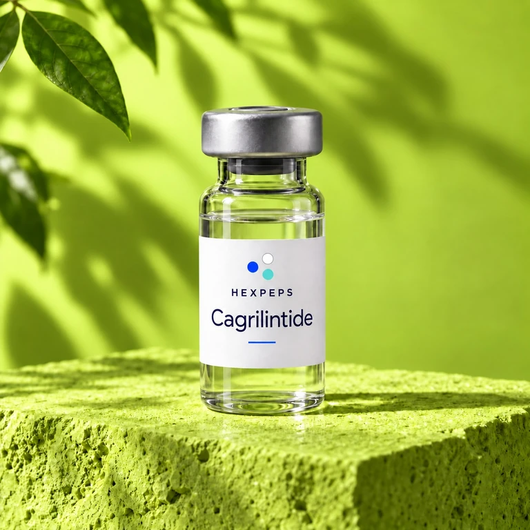 Imagen ilustrativa de vial de investigación; no representa el envase específico de Cagrilintide