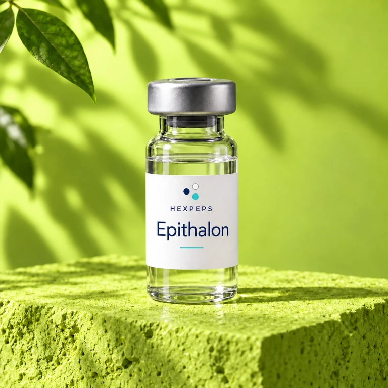 Imagen ilustrativa de vial de investigación; no representa el envase específico de Epithalon