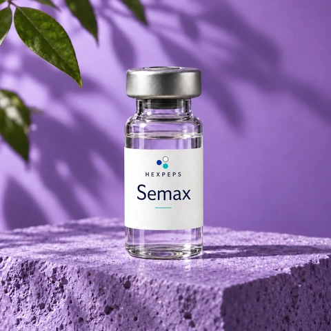 Vial ilustrativo Hexpeps etiquetado Semax
