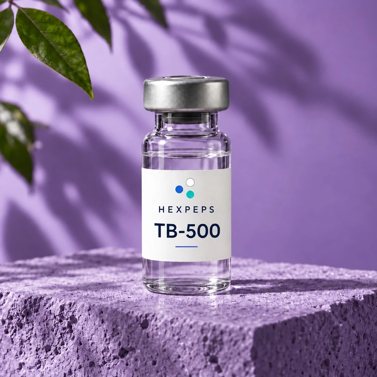 Imagen ilustrativa de vial de investigación; no representa el envase específico de TB-500